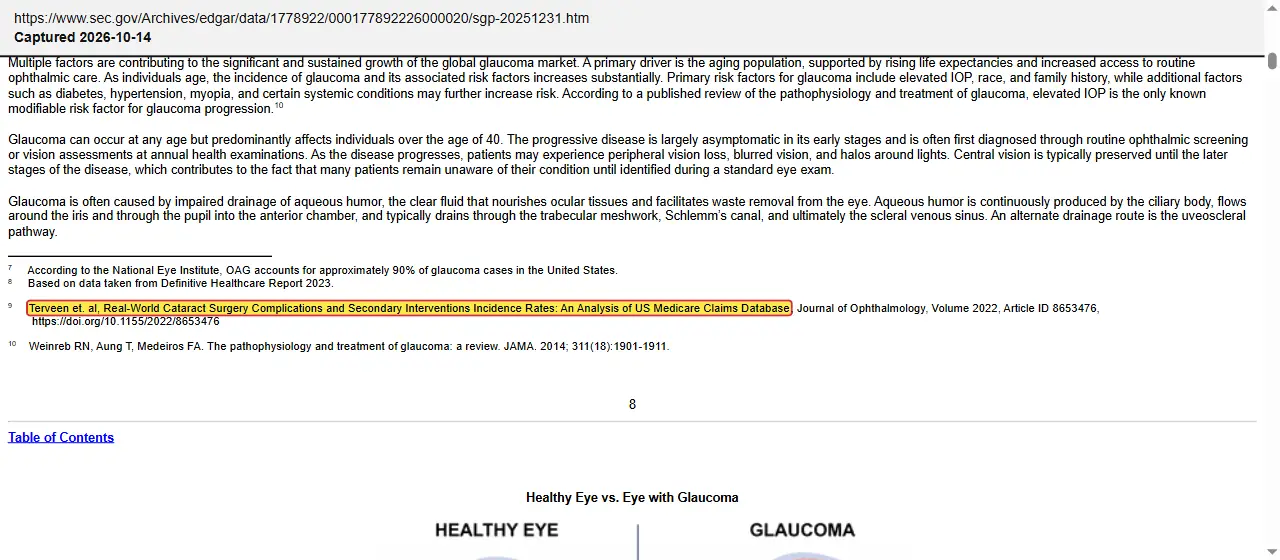 SpyGlass Pharma (2026) Form 10-K for 2025, quoted passage highlighted